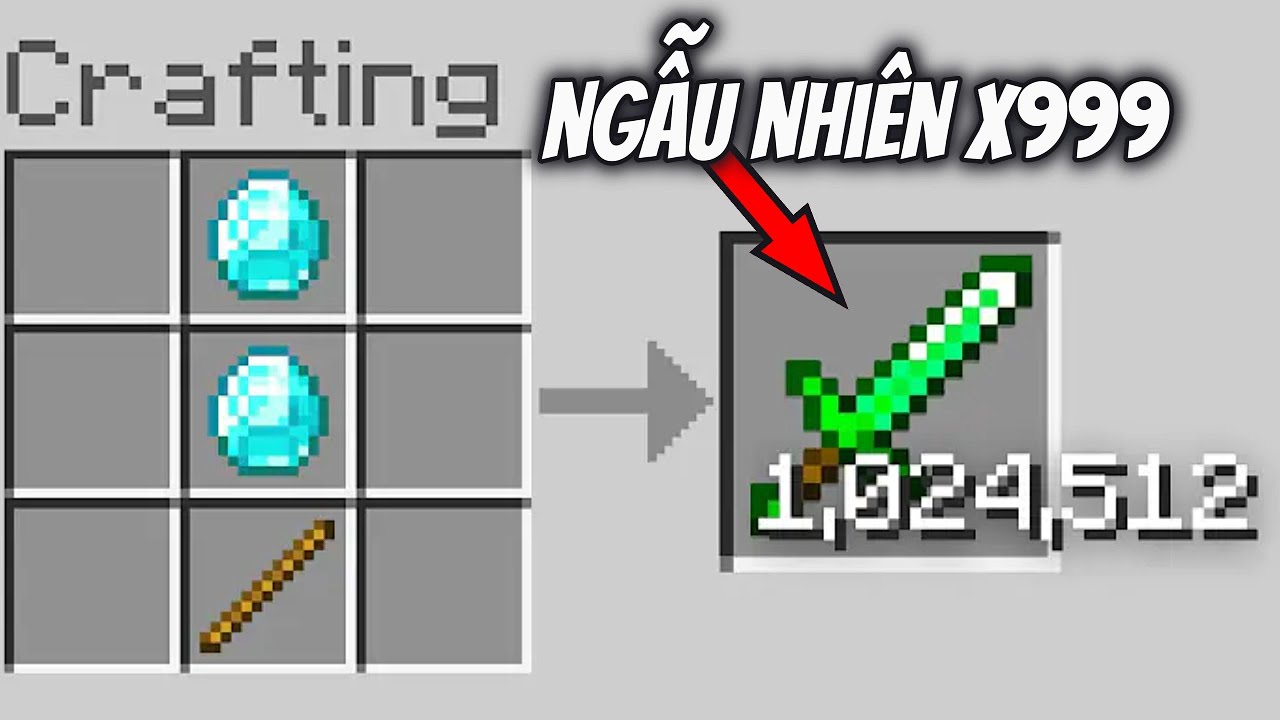 Minecraft, Nhưng Công Thức Chế Tạo NGẪU NHIÊN VÀ X999 Lần... | MeMaiRap