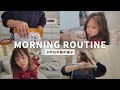 【morning routine】新居🏠でのとある日の平日の朝/2歳•4歳の姉妹との朝/日常
