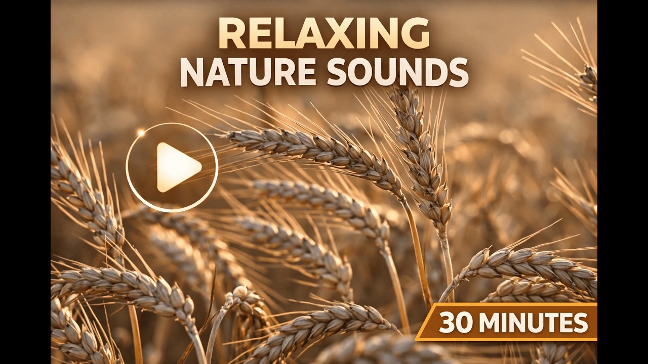Peaceful Wheat Field at Sunset 🌾 | Calming Nature Ambience (30 Minutes)