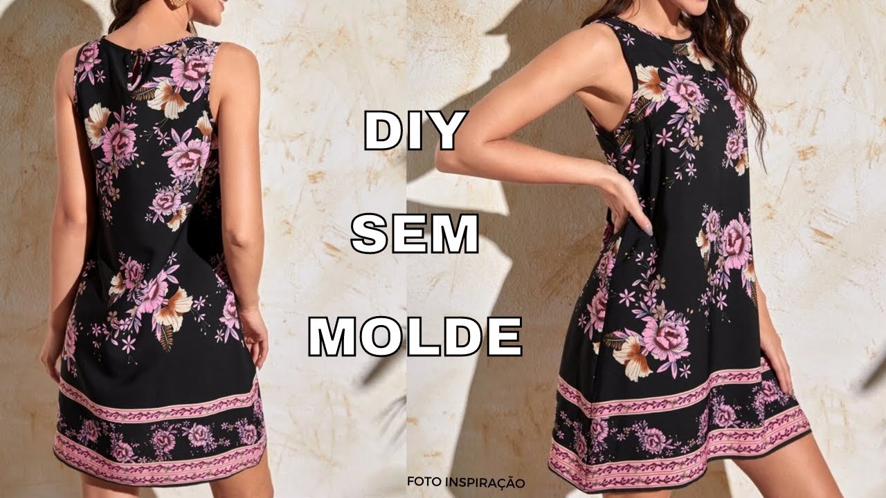 COSTURA DE VESTIDO SEM MOLDE FÁCIL
