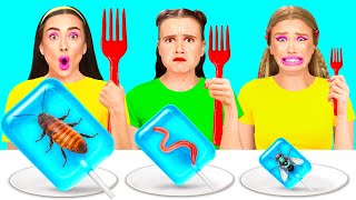 картинка: Большая, Средняя или Маленькая Тарелка Челлендж | Секретные Лайфхаки и Гаджеты от BaRaDa Challenge