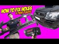 How to repair holes &amp; paint plastic