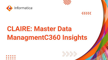 CLAIRE - Master Data ManagmentC360 Insights