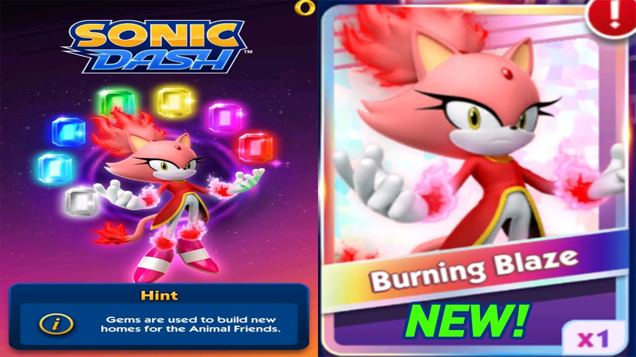 Sonic Dash Racing Game - Super Burning Blaze New Character Unlocked All ...