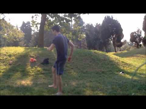 Tricking: Grass session  training  ( 540 Kick, Jacknife, Hook 720 )
