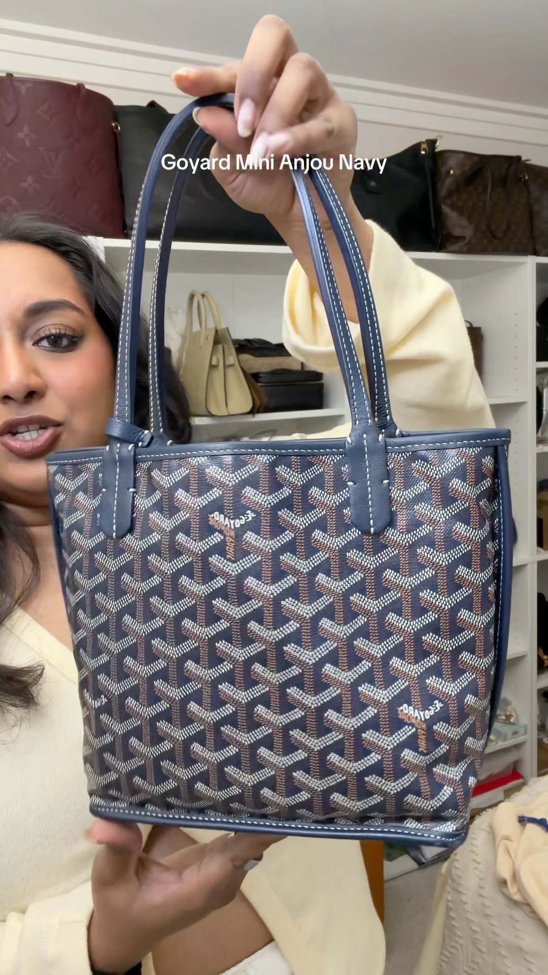 Goyard Mini Anjou Bag Navy - YouTube