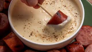 ECKRICH SMOKED SAUSAGE BEER CHEESE DIP