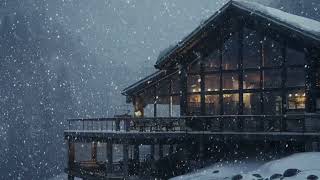 Epic Blizzard Strikes a Lonely Log Cabin | Wind Sounds for Sleeping | Howling Wind & Blowing Snow