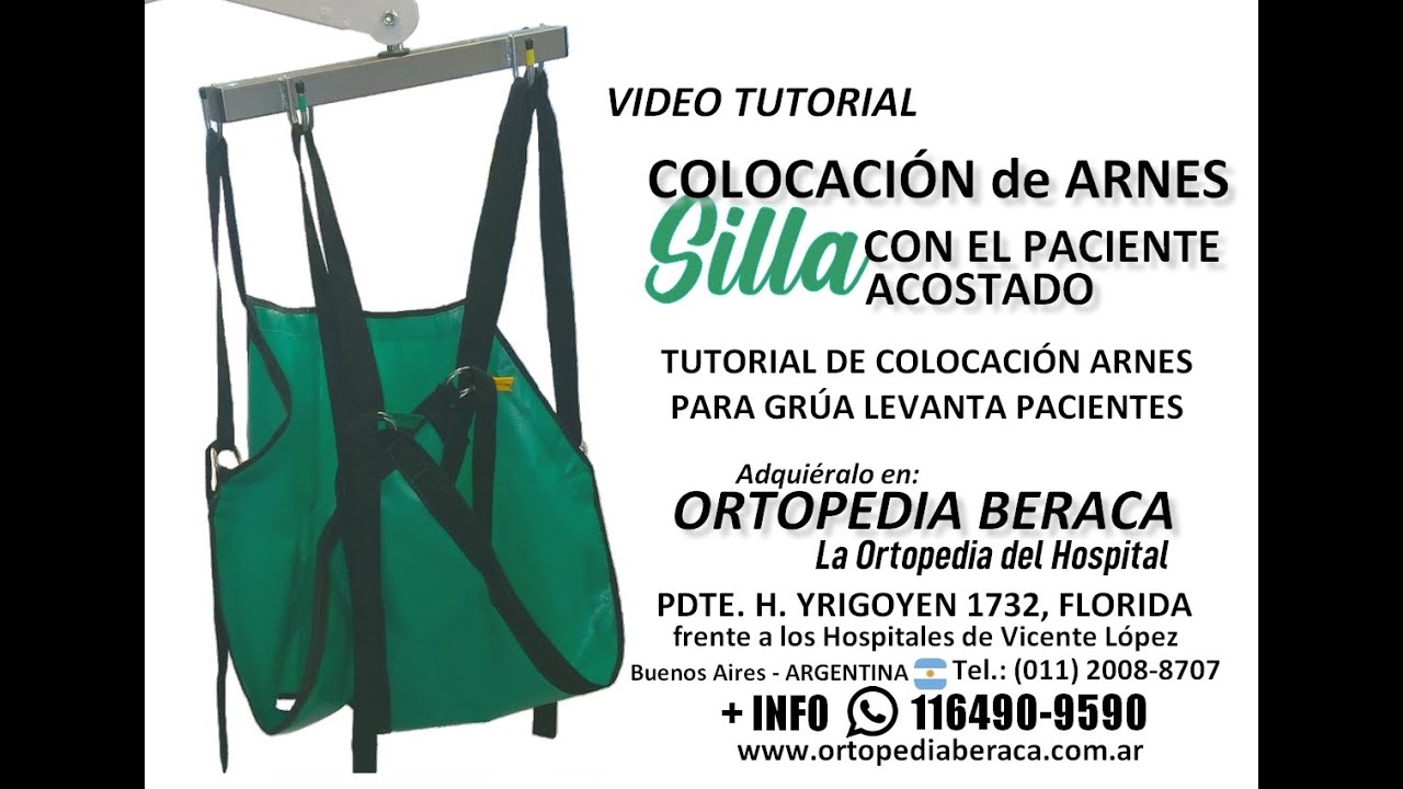 TUTORIAL COLOCACION ARNES DE GRUA CON PACIENTE ACOSTADO
