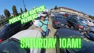 West Coast Auto Auction Saturday Public Auction Preview!