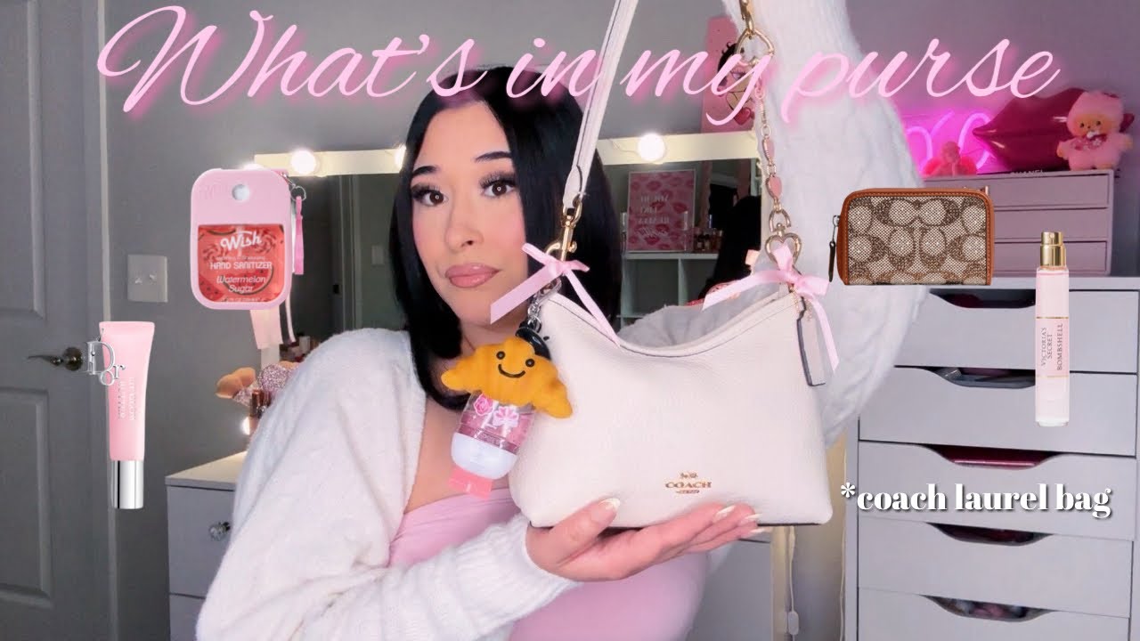 WHAT’S IN MY PURSE ♡ | coach laurel small shoulder bag (girly essentials)