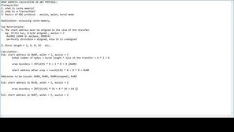 AMBA AXI WRAP ADDRESS CALCULATION