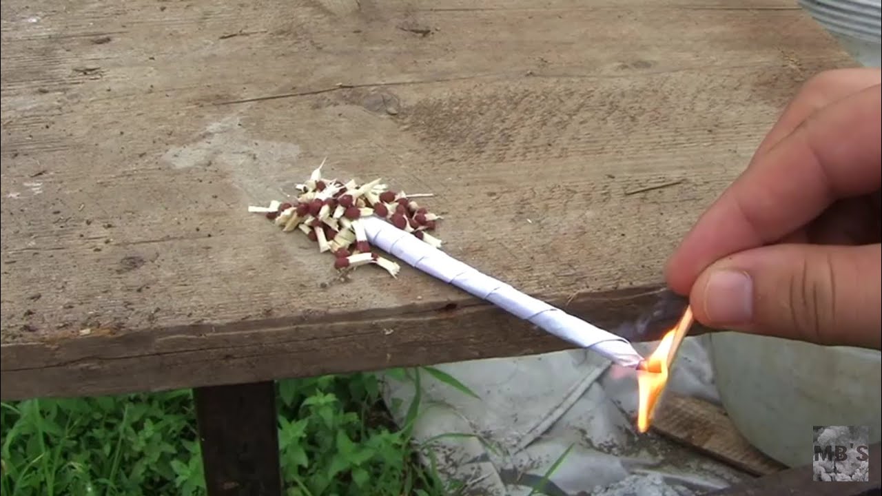 Fusing Matches fuse from matches and paper - YouTube