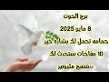 برج الحوت 8 مايو 2025 حمامه تحمل لك بشاره خير 10 مفاجات ستحدث لك ستصبح مليونير برج الحوت 8 مايو 2025 حمامه تحمل لك بشاره خير 10 مفاجات ستحدث لك ستصبح مليونير