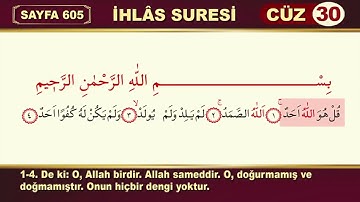 112 İhlas suresi سورة الإخلاص Ok Takipli, Türkçe Mealli -Okuyan: Hafız Mustafa Uyar