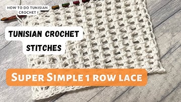 Amazing Super Simple 1 Row Tunisian Crochet Stitch pattern [full step by step tutorial]