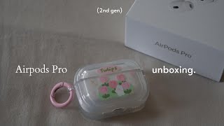 airpods pro 2nd gen unboxing 🎧✩°｡ + set up, accessories and & airpods test
