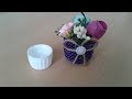 DIY ||Minyatür yapay çiçek yapımı-geri dönüşüm ||miniature artificial flower making - recycle