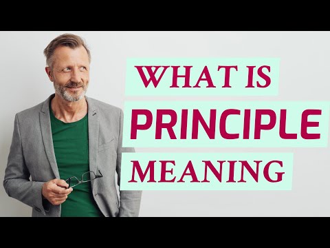 Principle | Meaning of principle