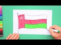 How to draw National Flag of Sultanate of Oman