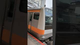 中央線233系豊田行きが立川駅を発車