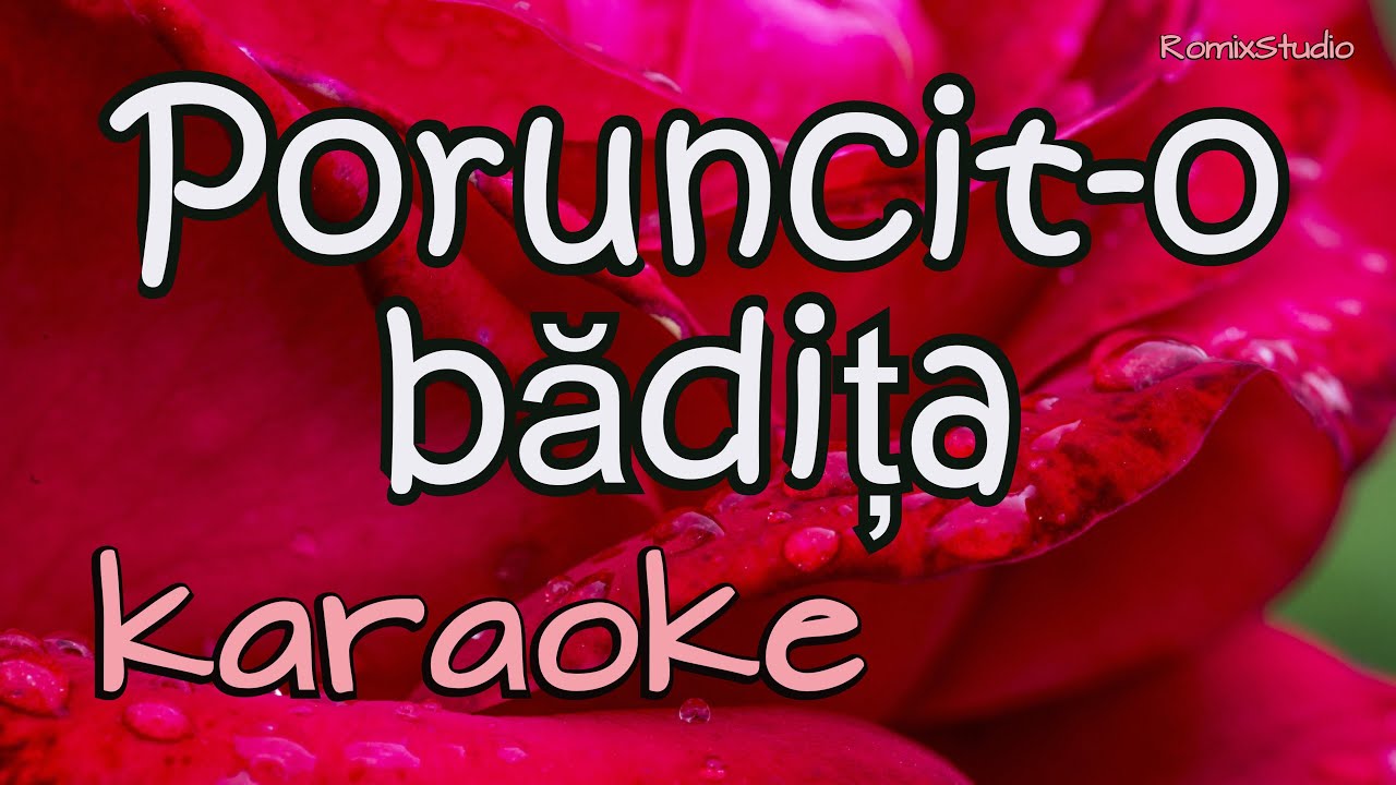 Poruncit-o badita - 2025 - Karaoke - Versuri - Negativ