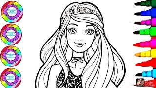 Coloring Drawings for Kids Disney&#39;s Barbie Fashionista Princess Coloring and Paint Kids, Toddlers