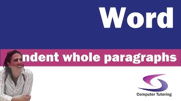 How to indent paragraphs using Microsoft Word?