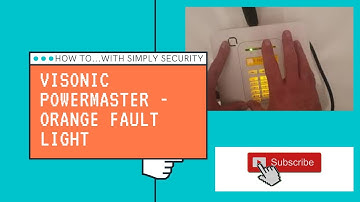 Visonic Powermaster Orange fault light is on, mains and battery fault fix.