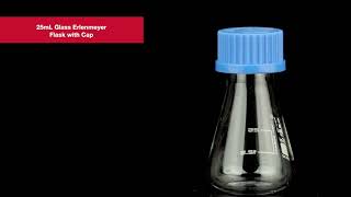 25mL Glass Erlenmeyer Flask with Cap | U.S. Plastic Corporation® Corning Erlenmeyer Flasks