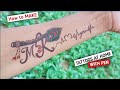 How to make m k letter tattoo  couple letter m and k tattoo with flute  feather