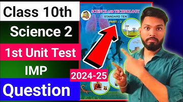 Class 10th science part 2 most important question first unit test exam 2024 | sd tech | class 10th