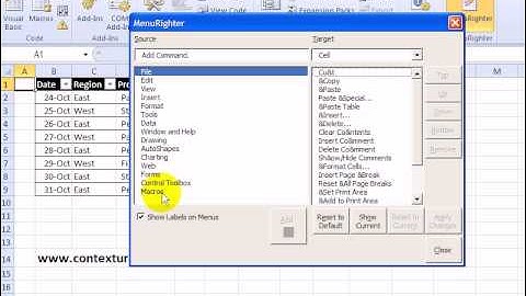 Customize Excel Right-Click Menus