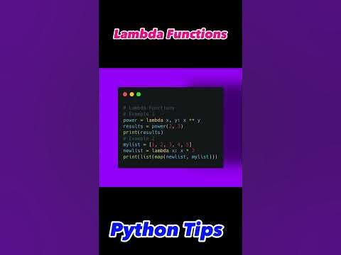 Lambda Functions - Python Tips #shorts #ikh4ever #python - YouTube