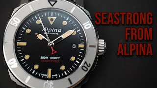 ALPINA SEASTRONG DIVER 300 AUTOMATIC CALANDA - RECYCLED STEEL 300M DIVE WATCH AL-525BBG4VR6