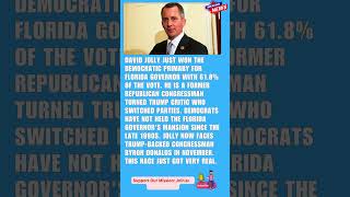 Ex-GOP David Jolly Wins Democratic Primary for Florida Governor, Faces Trump-Backed Donalds