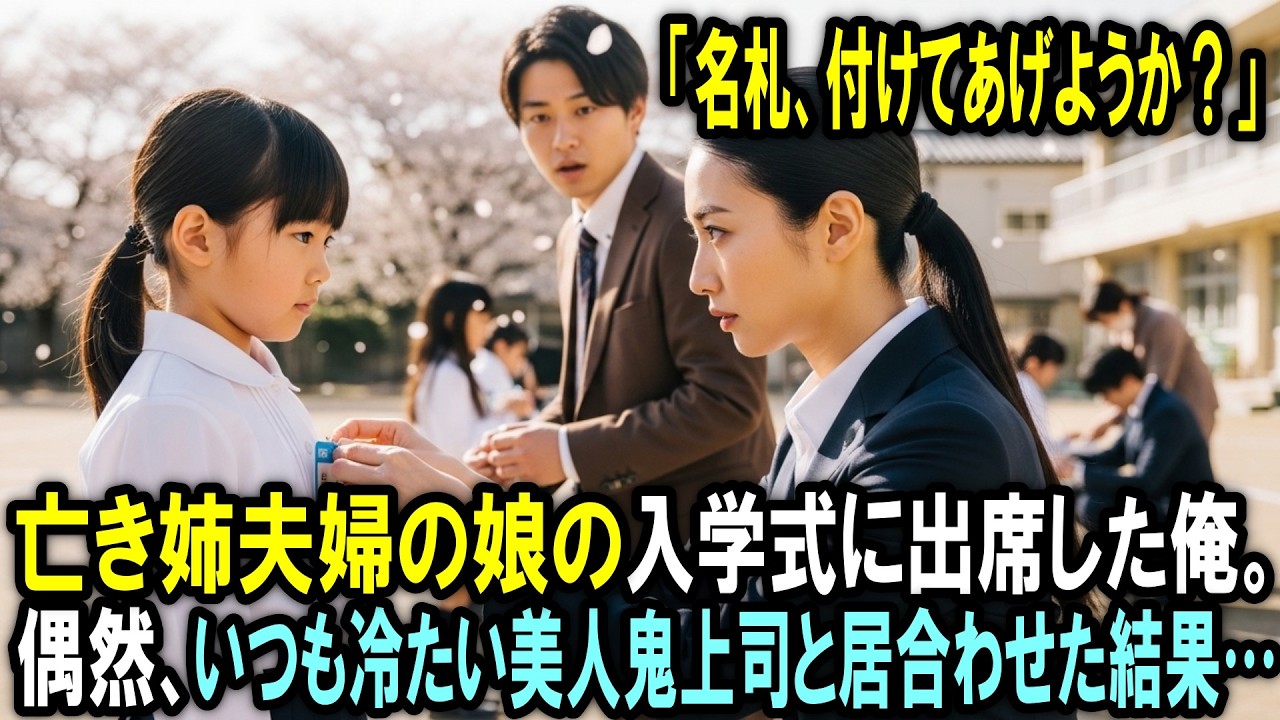 「名札、付けてあげようか？」亡き姉夫婦の娘の入学式に出席した俺。泣き出した姪に声をかけたのは、会社で鬼と恐れられる美人上司で…