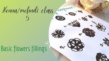 Henna/mehndi class 5 | basic flowers filling | beginners level henna guide