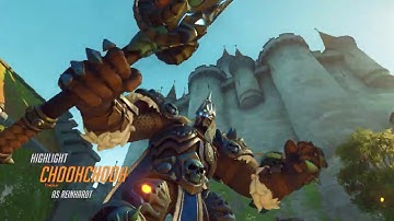 4K Eichenwalde jump from the tallest tower to solo ult Widowmaker as Reinhardt