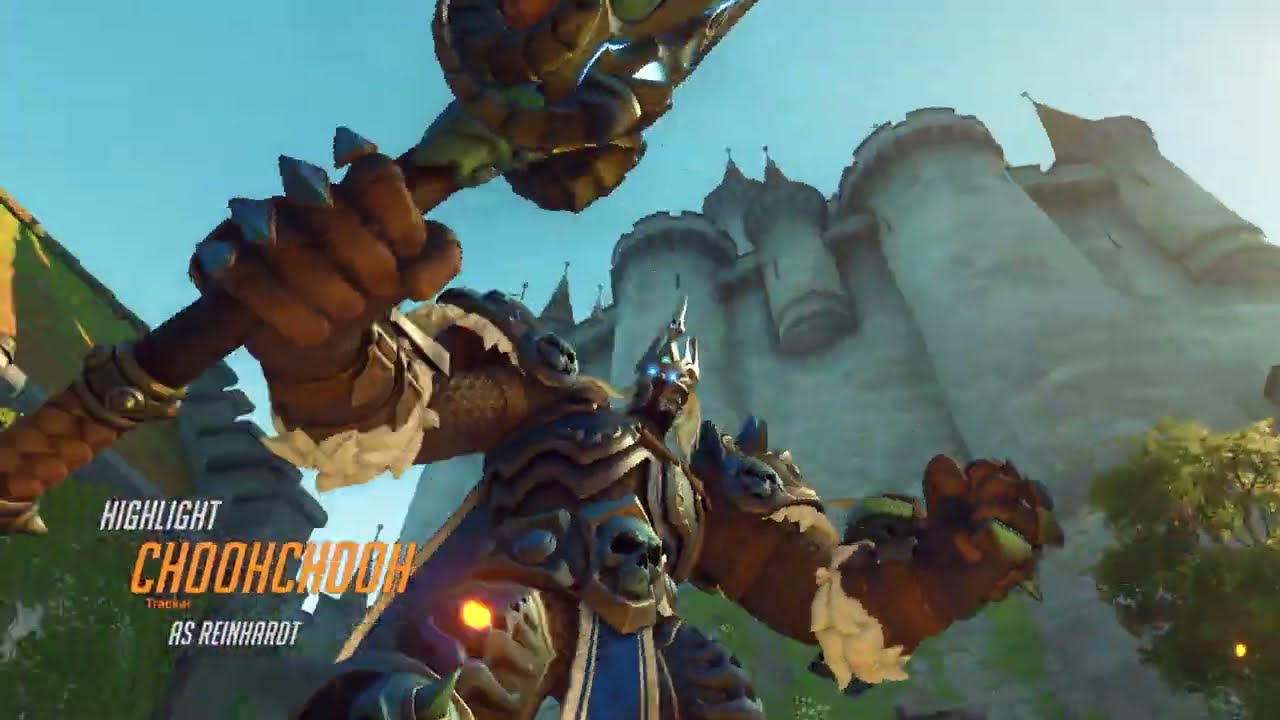 4K Eichenwalde jump from the tallest tower to solo ult Widowmaker as Reinhardt