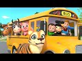 Wheels on the Bus (Animal Version) - Newborn Baby songs - Nursery Rhymes & Kids Songs