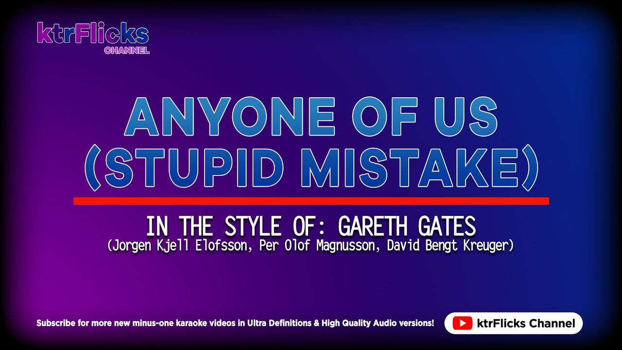 gareth gates anyone of us