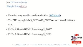 PHP Forms:  An Overview || CS-241 || Lecture 21 || by Dr.Jawad Ashraf