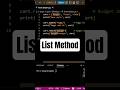 List Method #coding #ai #python #programming