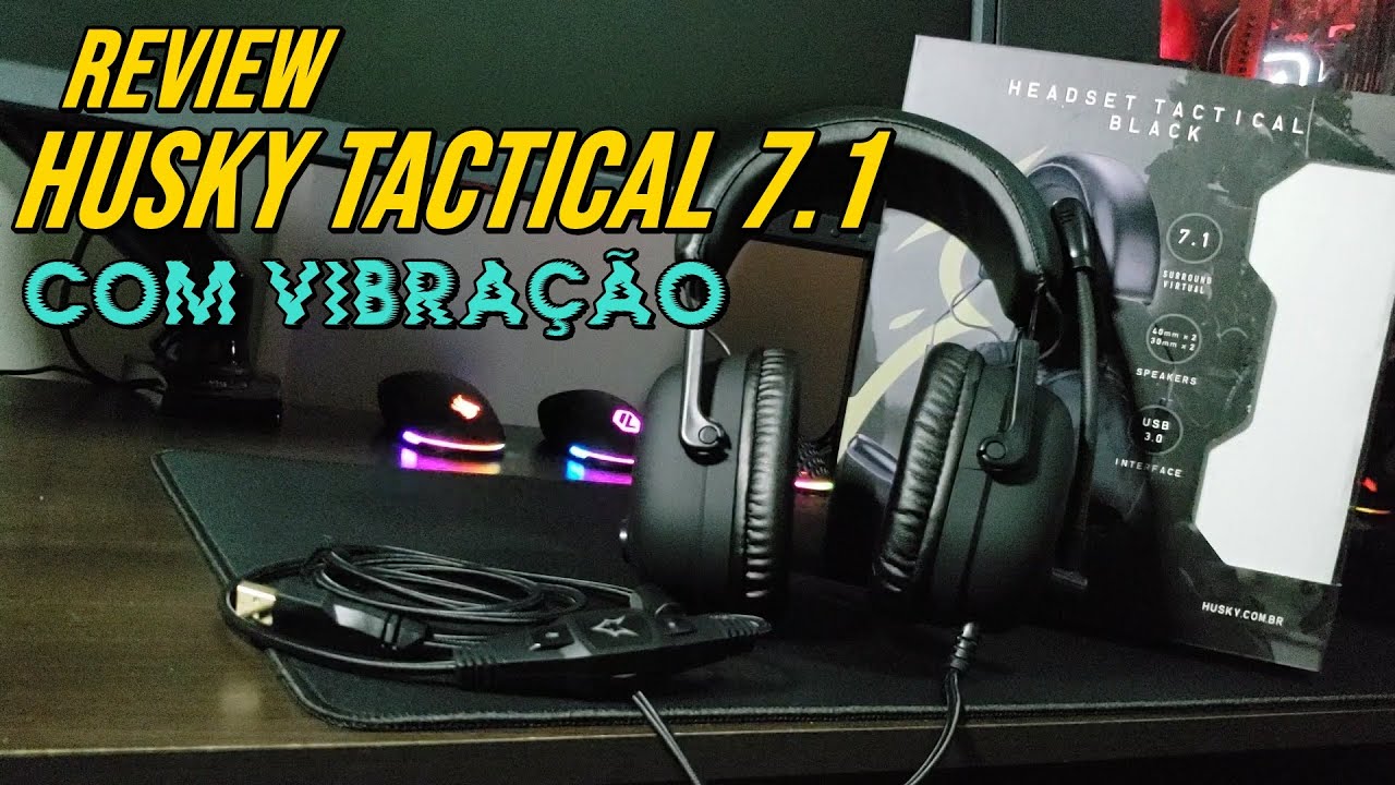 Headset Husky Tactical 7.1 com Vibração - Vale a pena? - YouTube