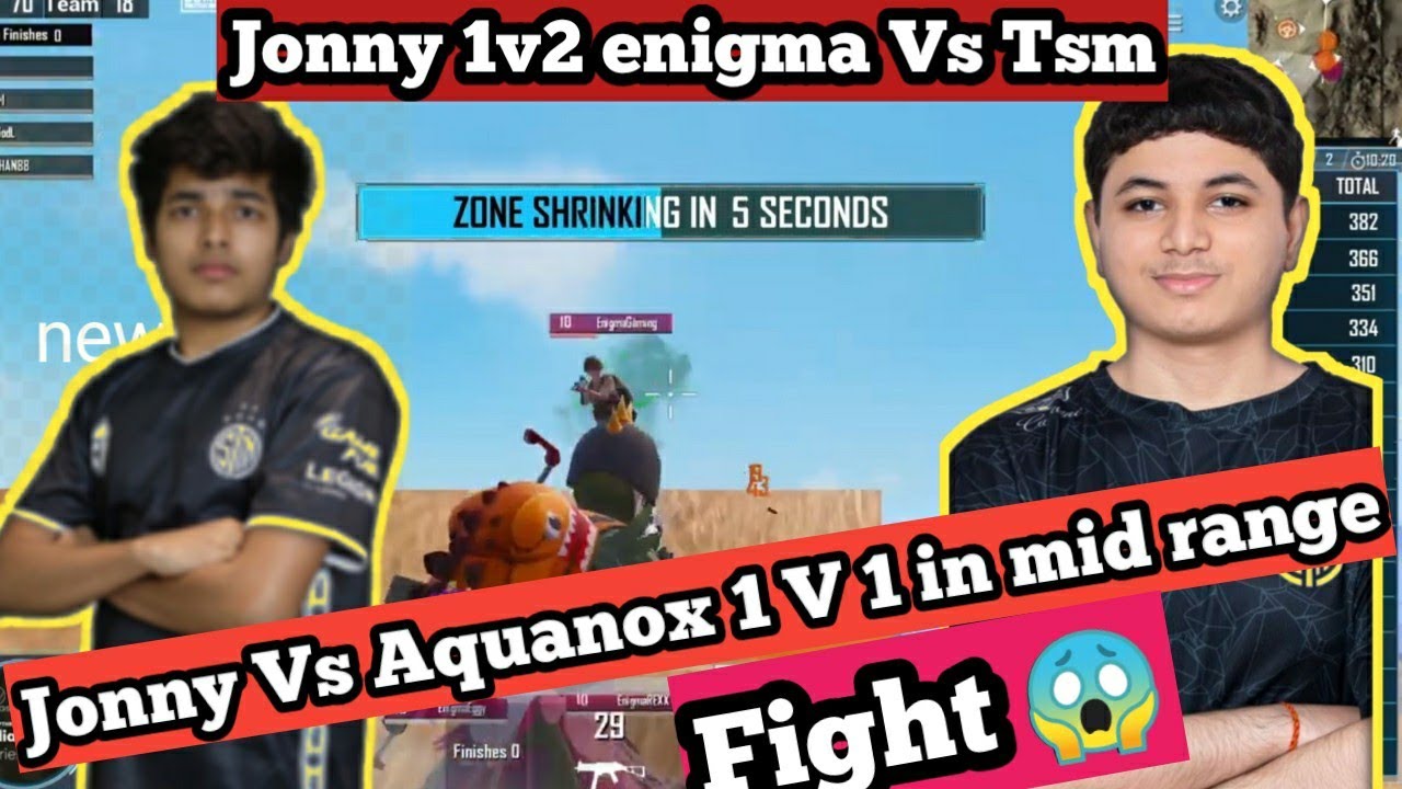 Jonathan Vs Aquanox 1v1 in mid range Spray fight 😱 Jonny 1v2 enigma 😳