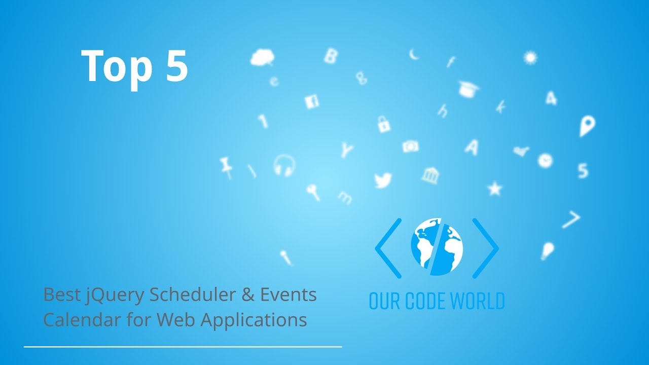 Top 5 : Best jQuery Scheduler and events Calendar for Web Applications