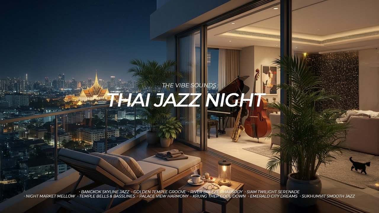 Thai Jazz Night | Bangkok Balcony Serenade | Relaxing City View & Traditional Fusion