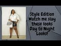 HOW TO STYLE A OVERSIZED WHITE SHIRT FOR DAY AND NIGHT// PLUS SIZE EDITION