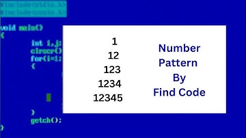 Number pattern programming in Turbo C++ | pattern printing programs